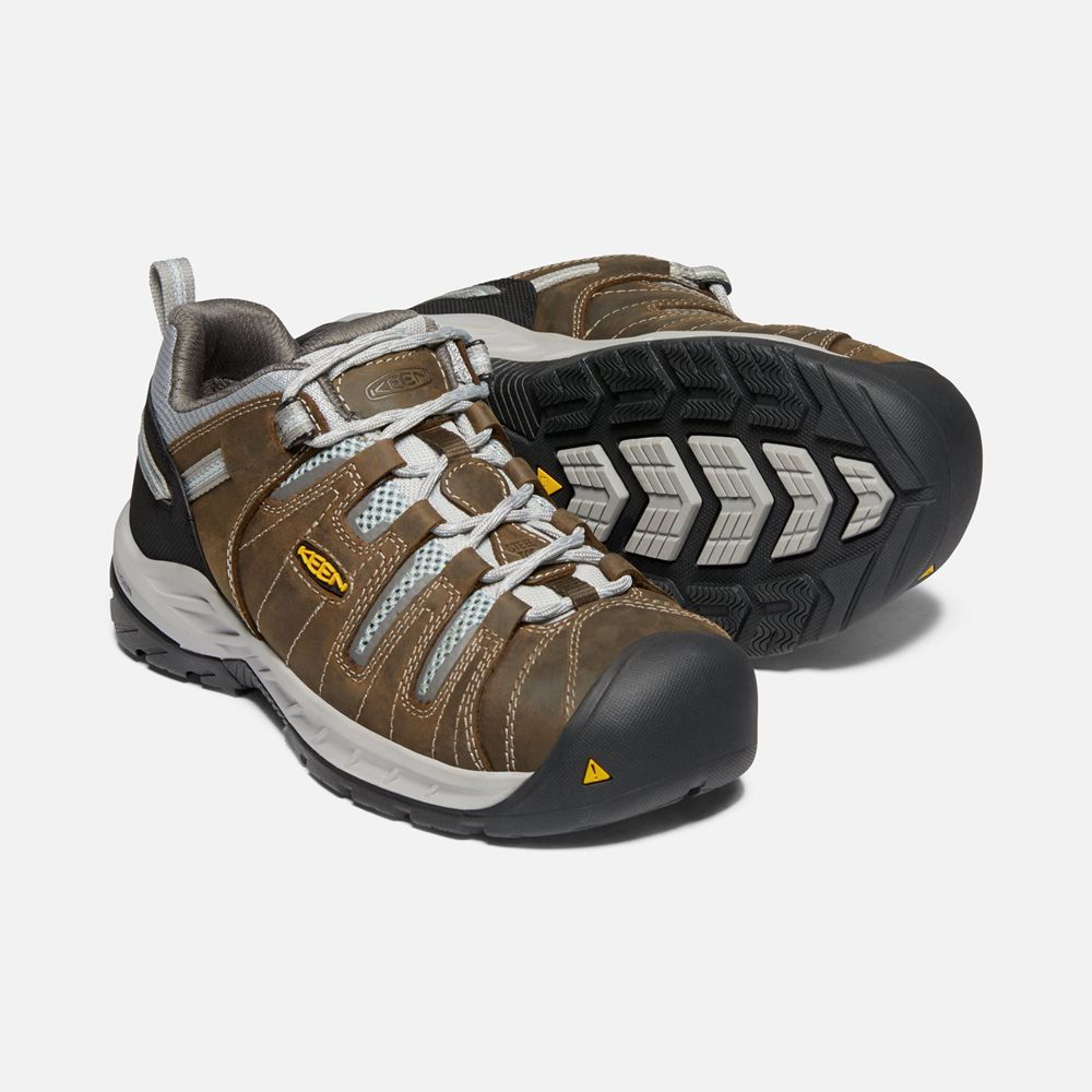 Zapatos de Trabajo Keen Mexico Negros Marrom - Mujer Flint Ii (Steel Toe) - ED3127684